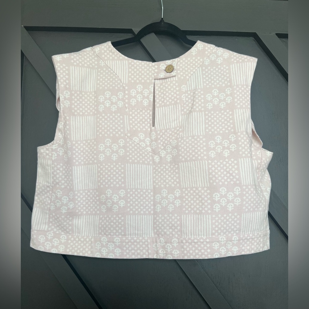 Julia Amory Top and Skirt Set in Patchwork Ballet Pink, Size XL - Picture 7 of 9